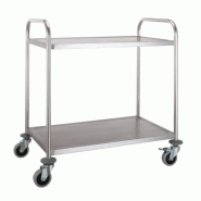 Chariots de service en inox 1000 x 600 mm - 2 niveaux - 3667470001400