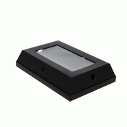 Cloche a fromages carton kraft noir avec fenêtre 30,5x20,5x6,8cm -par 20