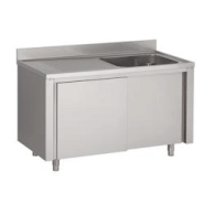 CombiSteel Plonge Inox 1 Bac à Gauche Portes Coulissantes Gamme 700 - 7864847481827 CombiSteel Plonge Inox 1 Bac à Gauche Portes Coulissantes Gamme 700 - 7864847481827