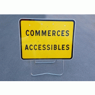 Commerces accessibles - Classe 1 visible à 80 m - Acier Galvanisé avec poignée intégrée