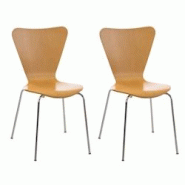 Décoshop26 - Lot de 2 chaises de séjour bureau en bois et métal CDS10008 - 3000203472557 Décoshop26 - Lot de 2 chaises de séjour bureau en bois et métal CDS10008 - 3000203472557