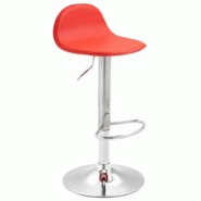 Décoshop26 - Lot de 2 tabourets de bar avec repose-pieds en PVC rouge pied trompète en métal chromé 10_0004259 - 3000252010885 Décoshop26 - Lot de 2 tabourets de bar avec repose-pieds en PVC rouge pied trompète en métal chromé 10_0004259 - 3000252010885
