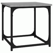 Décoshop26 - Table d'appoint style industriel 40 x 40 x 40 cm bois d'ingénierie gris et acier DEC040302 - gris acier 3000264857881