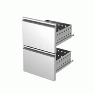 Diamond - Kit bloc tiroirs (1/2+1/2) inox x KBR... - réf. K-T1/2 - gris inox AKS-K-T1/2 Diamond - Kit bloc tiroirs (1/2+1/2) inox x KBR... - réf. K-T1/2 - gris inox AKS-K-T1/2