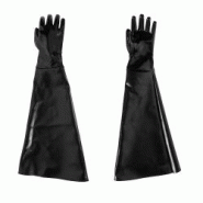 Gants en caoutchouc pour cabines de sablage - longueur 60-81 cm