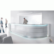 Grande banque d'accueil lumineuse Valde - MDD - Droite, Sans caisson