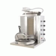 Gyros Kebab professionnel à gaz Sammic AG-30 | 4 brûleurs, capacité de 30 kg, hauteur utile de 655 mm - gris inox 5130555