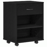 Helloshop26 - Armoire de rangement moderne avec roues 46 x 36 x 59 cm grand espace de stockage style contemporain en bois 02_0051910 - Bois massif 300