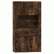 Helloshop26 - Buffet bahut commode armoire meuble de rangement organisateur cuisine salle de séjour salon haut bois d'ingénierie 02_0033571 - Bois m