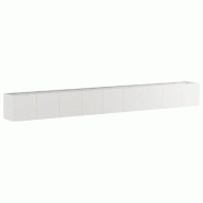 Helloshop26 - Jardinière moderne 360 x 40 x 40 cm matériau durable jardin balcon finition élégante en acier inoxydable 02_0051489 - inox 3000236939027