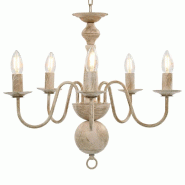 Helloshop26 - Lustre classique design antique salle à manger 50 x 45 cm en métal blanc antique 02_0046420 - blanc métal 3000234227775