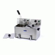 Maxima Friteuse - 2 x 8 L - 2 paniers - avec robinet de vidange – 60 × 46 × 39 cm - AKS-09300416