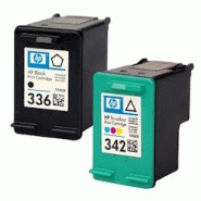 Pack de 2 cartouches d'encre authentiques HP 336/342 Noir et couleurs - programme SECOND - multicolore 3701352378126 Pack de 2 cartouches d'encre authentiques HP 336/342 Noir et couleurs - programme SECOND - multicolore 3701352378126