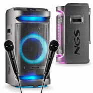 Pickering Enceinte Active 900W sur Batterie de Sonorisation NGS WILDSPACE1, 2 MICROS, Bluetooth, USB/AUX, Lumière LED, TWS, AVEC WOOFER 10 - 36666380
