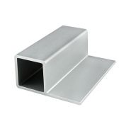 Profilé aluminium - jma - tube carré avec rebord