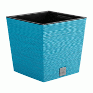 Prosperplast - Jardinière coloris Bleu scandinave, avec réservoir, collection FURU - 24x24x23,5 cm, capacité 7,5 L - bleu plastique polypropylène