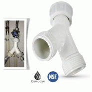 Raccord double en Y jonction PVC - mâle 20/27 - fourni avec joint - produit recyclable Raccord double en Y jonction PVC - mâle 20/27 - fourni avec joint - produit recyclable