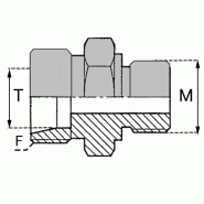 Raccords à bague Mâle métrique forme B - GUMMT01316 - UMMT 13/16X150 NE