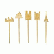 VASCELLA Piques bambou France 105 mm (5 symboles de France) 10,5 cm (2000 unités) - Bambou V123135 VASCELLA Piques bambou France 105 mm (5 symboles de France) 10,5 cm (2000 unités) - Bambou V123135