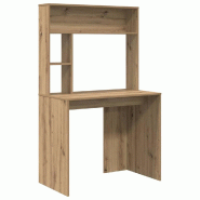 VidaXL Bureau Chêne artisanal 91 x 50 x 149 cm Bois d'ingénierie Modèle Vega Executive Panorama - 869265