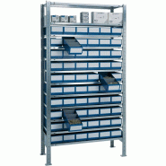 Étagère à emboîter H2000xl1000xP400 mm étagère extension 12 supports en acier 30 x L 400 mm bleu/30 x L 400 mm gris Étagère à emboîter H2000xl1000xP400 mm étagère extension 12 supports en acier 30 x L 400 mm bleu/30 x L 400 mm gris