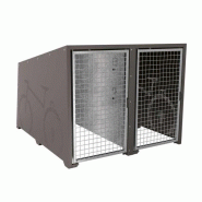 Box à vélos en tôle galvanisée - H:1450mm x l:1820mm x P:2055mm - Poids: 280 kg - Fabrication Française Box à vélos en tôle galvanisée - H:1450mm x l:1820mm x P:2055mm - Poids: 280 kg - Fabrication Française