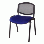 Chaise visiteurs  Anel dossier en résille - Bleu_0