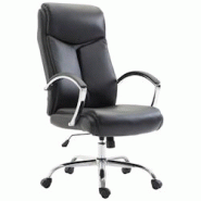 CLP Fauteuil de bureau XL Vaud similicuir Noir - noir polyester 192390401 CLP Fauteuil de bureau XL Vaud similicuir Noir - noir polyester 192390401