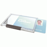 Durable Lot de 10 boîtiers rigides porte-badges PUSHBOX Mono, transparent - 8922 19