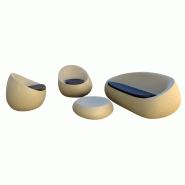 Ensemble salon de jardin STONE - crème