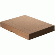 Falken Lot de 5 Boîte PureBox Nature A4 haut. 40 mm, en carton ép. 1,2 mm, coloris brun - marron en carton 22001792000F
