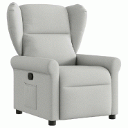 Fauteuil inclinable gris nuage tissu Modèle Elvanesse - 4015665