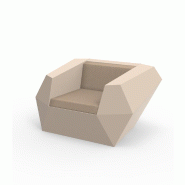 Fauteuil lounge design in & out FAZ - écru