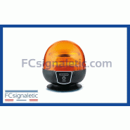 Gyrophare à led orange autonome embase magnétique LEDWORK LWK0409 Gyrophare à led orange autonome embase magnétique LEDWORK LWK0409