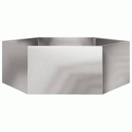 Helloshop26 - Jardinière bac lit surélevé plantes fleurs terrasse jardin hexagone 138 x 120 x 45 cm acier inoxydable Argent 02_0038641 - 3000217803415 Helloshop26 - Jardinière bac lit surélevé plantes fleurs terrasse jardin hexagone 138 x 120 x 45 cm acier inoxydable Argent 02_0038641 - 3000217803415