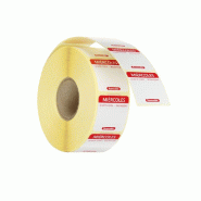 ITALCONCEPT Étiquettes de sécurité journalières, multi-usages, faciles retirer , HENDI, Rouge, 1000 u., 25x25x(H)mm - 8711369850824