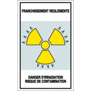 Panneaux rigides 200x330 mm avertissements irradiations contaminations - PNGPSC-NV04/FRIC_0