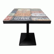 Table fixe 70x70cm plateau mélaminé modèle TABLE CALIFORNIA pied Iron Black Déstockage - TIGAONE - multicolore 3701680322099 Table fixe 70x70cm plateau mélaminé modèle TABLE CALIFORNIA pied Iron Black Déstockage - TIGAONE - multicolore 3701680322099