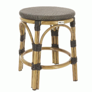 Tabouret empilable extérieur Biarritz en aluminium et textylène - bronze