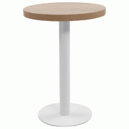 VidaXL Table de bistro Marron clair 60 cm MDF Modèle Sirius Premium - 286420