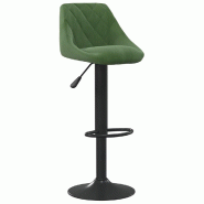 VidaXL Tabouret de bar Vert foncé Velours Modèle Flex Balcon - 335341