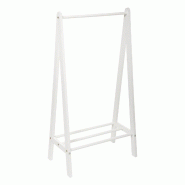 WellHome - Portant à vêtements en bois couleur blanche 60x30x114cm - WH14080