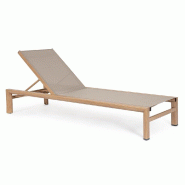 Bain de soleil Skipper New avec-roulettes naturel / sable 74 x 200 x 98 cm