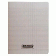 Calligraphe Lot de 10 Cahier Ligne 8000 24x32, 48p./24 feuilles 90 g/m² piquées, couv. PP grise, Séyès - 3210330181769