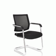 Chaise de conférence / Siège visiteur LEVIA V Noir hjh OFFICE - noir polyester 820024