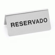 Chevalet de table RESERVADO 10 x 5 x 5 cm inox lot de 12 - Was Germany - 4044925161718