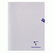 Clairefontaine Lot de 10 Cahier Mimesys 24x32, 48p./24 feuilles 90 g/m² piquées, coloris incolore, quadrillé 5x5 - 3329683933120