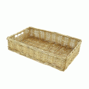 Corbeille osier rectangle "Manne patissière" 53x33x11cm
