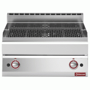 Diamond - Grill-vapeur gaz, avec grille de cuisson en fonte -Top- - réf. G65/GGF7T-N - inox AKS-G65/GGF7T-N