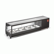 Gasfrit – Vitrine réfrigérée de comptoir en acier inoxydable pour tapas, 8 bacs - aluminium GFH123C